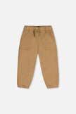 Stretch Canvas Jogger Pants Beige