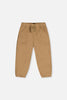 Stretch Canvas Jogger Pants Beige
