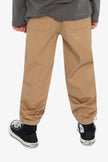 Stretch Canvas Jogger Pants Beige