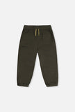 Stretch Canvas Jogger Pants Very Dark Green