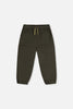 Stretch Canvas Jogger Pants Very Dark Green