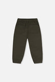 Stretch Canvas Jogger Pants Very Dark Green