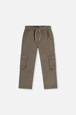 Twill Pants With Cargo Pockets Grey