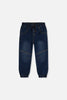 French Terry Denim Jogger Pants Navy Blue
