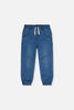 French Terry Denim Jogger Pants Light Blue