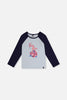 Raglan Organic Cotton T-Shirt Dark And Pale Blue