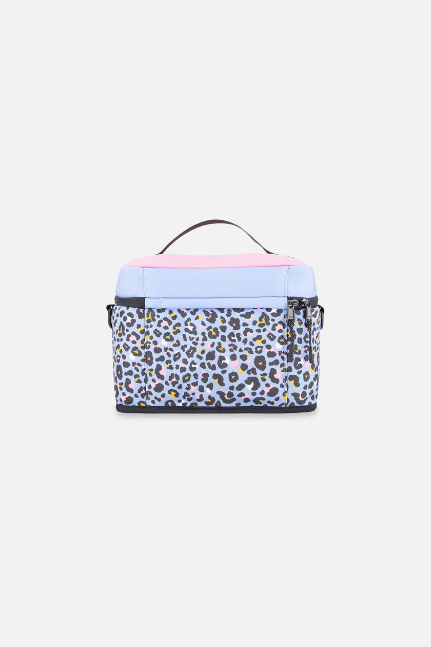 Lunch Box Blue Leopard Print