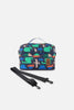 Lunch Box Navy Dinosaur Print