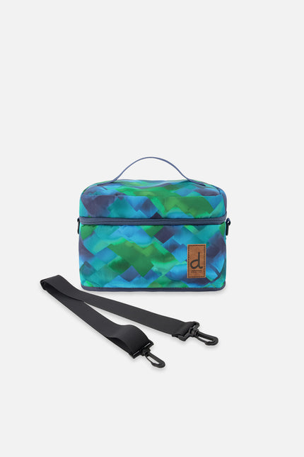 Lunch Box Blue Diamond Print