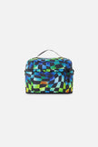Lunch Box Blue Checkered Print
