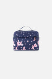 Lunch Box Navy Unicorn Print