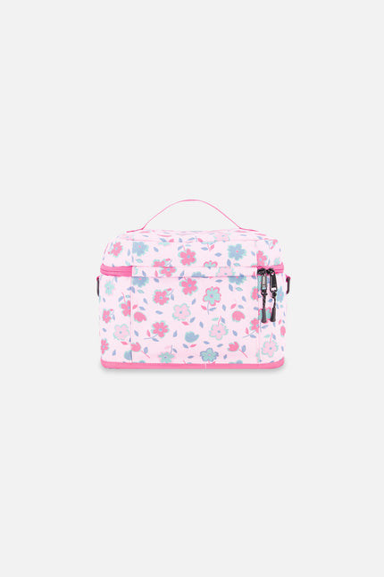 Lunch Box Pink Printed Flowers
