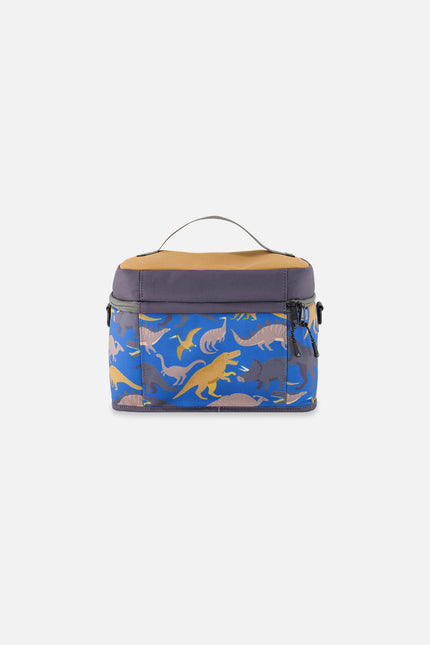 Lunch Box Blue Dinosaur Print