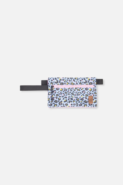Pencil Case Blue Leopard Print