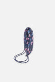 Drawstring Bag Blue Floral Print