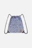 Drawstring Bag Blue Leopard Print