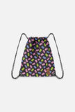 Drawstring Bag Black Printed Gummy Bears
