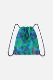 Drawstring Bag Blue Diamond Print