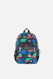 Little Kids Backpack Navy Dinosaur Print