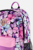 Kids Backpack Black Floral Print