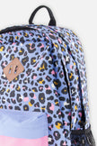 Kids Backpack Blue Leopard Print