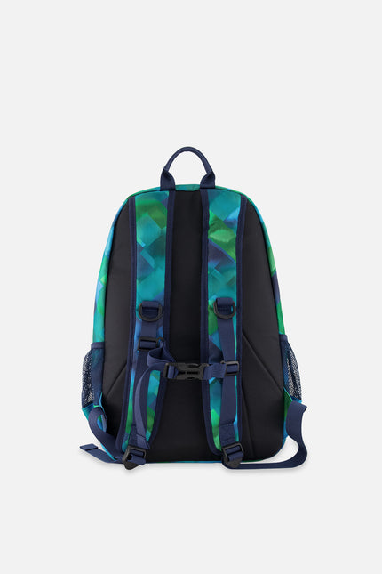 Kids Backpack Blue Diamond Print