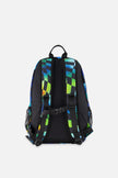 Kids Backpack Blue Checkered Print