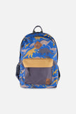 Kids Backpack Blue Dinosaur Print