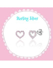 Silver Earrings - Pink Hearts - Girl Nation
