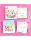 Silver Earrings - Pink Hearts - Girl Nation
