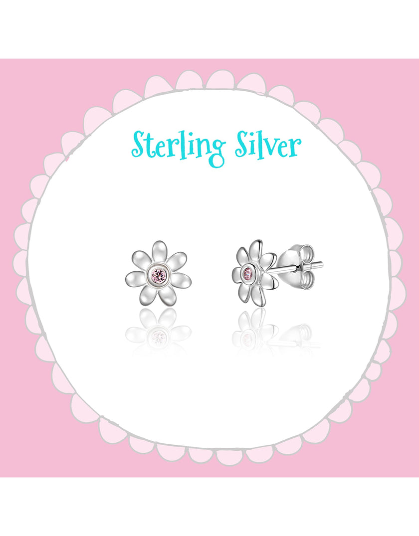Sterling Silver Earrings - Flowers - Girl Nation