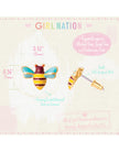 Enamel Stud Earrings - Buzzing Bee - Girl Nation