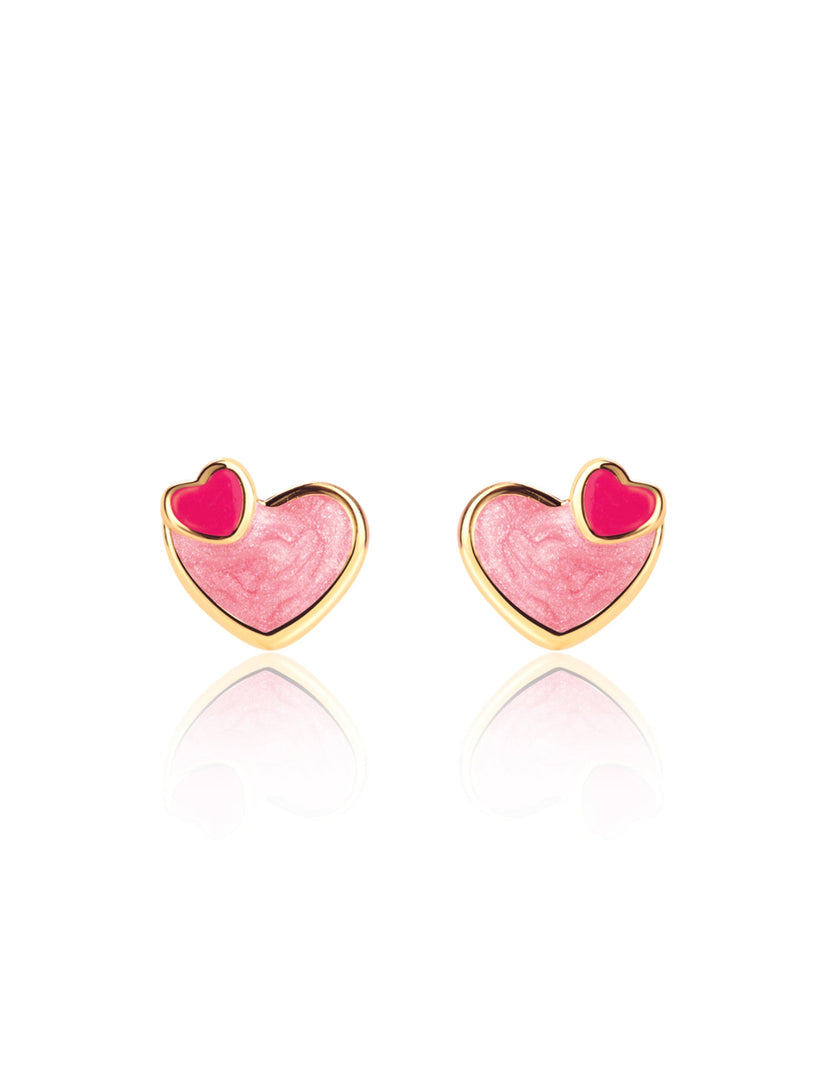 Enameled earrings - Heart 2 heart - Girl Nation