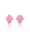 Enamel Stud Earrings - Mini Mushroom - Girl Nation