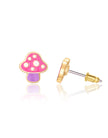 Enamel Stud Earrings - Mini Mushroom - Girl Nation