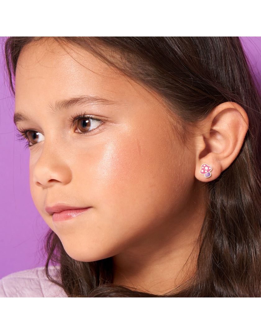Enamel Stud Earrings - Friendly Forest Duo - Girl Nation