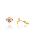 Enamel Stud Earrings - Princess Jewel - Girl Nation