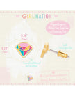 Enamel Stud Earrings - Princess Jewel - Girl Nation