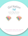 Enamel Stud Earrings - Princess Jewel - Girl Nation