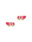 Enamel Stud Earrings - Skateboard - Girl Nation