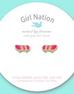 Enamel Stud Earrings - Skateboard - Girl Nation