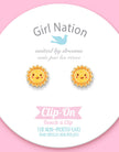 Enamel Clip-on Earrings - Sunny Day - Girl Nation