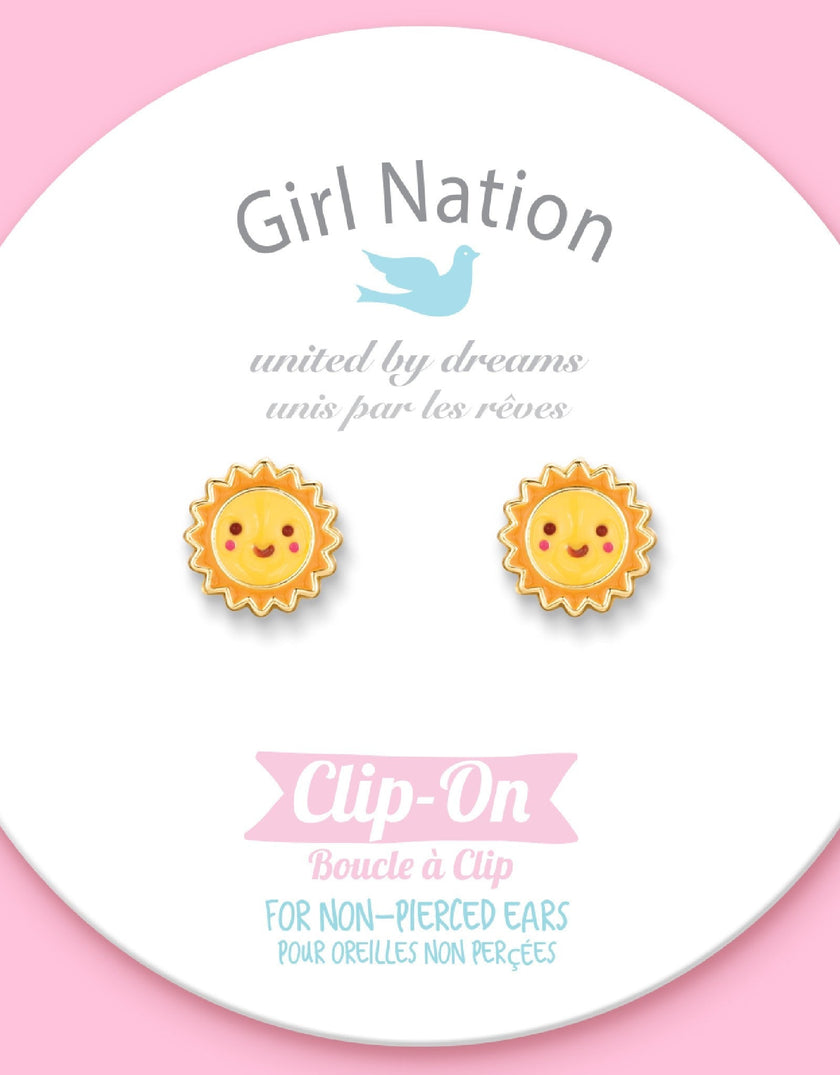 Enamel Clip-on Earrings - Sunny Day - Girl Nation