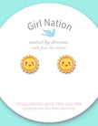 Enamel Stud Earrings - Sunny Day - Girl Nation
