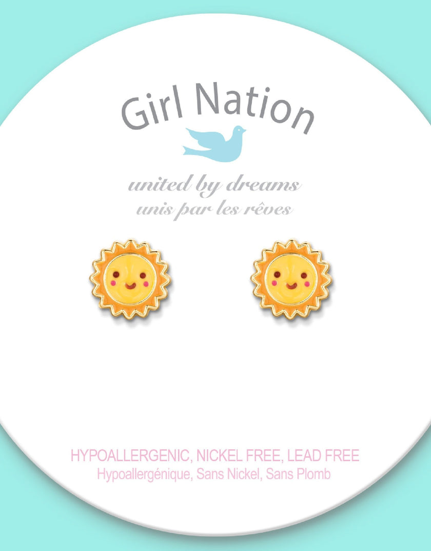 Enamel Stud Earrings - Sunny Day - Girl Nation