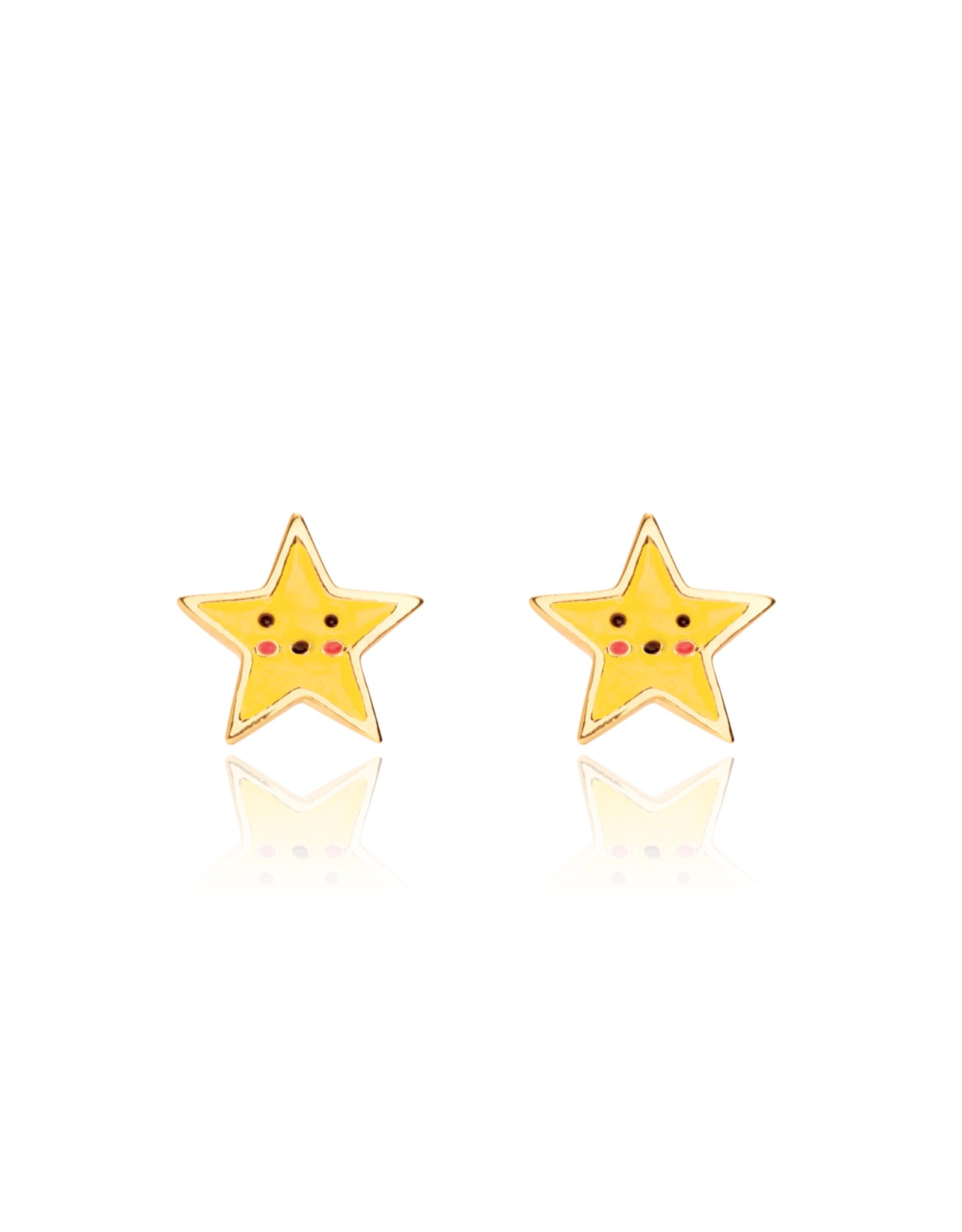 Enamel Stud Earrings - Shining Star - Girl Nation