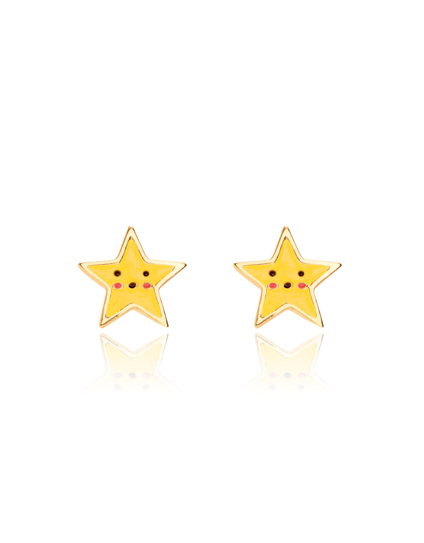 Enamel Stud Earrings - Shining Star - Girl Nation