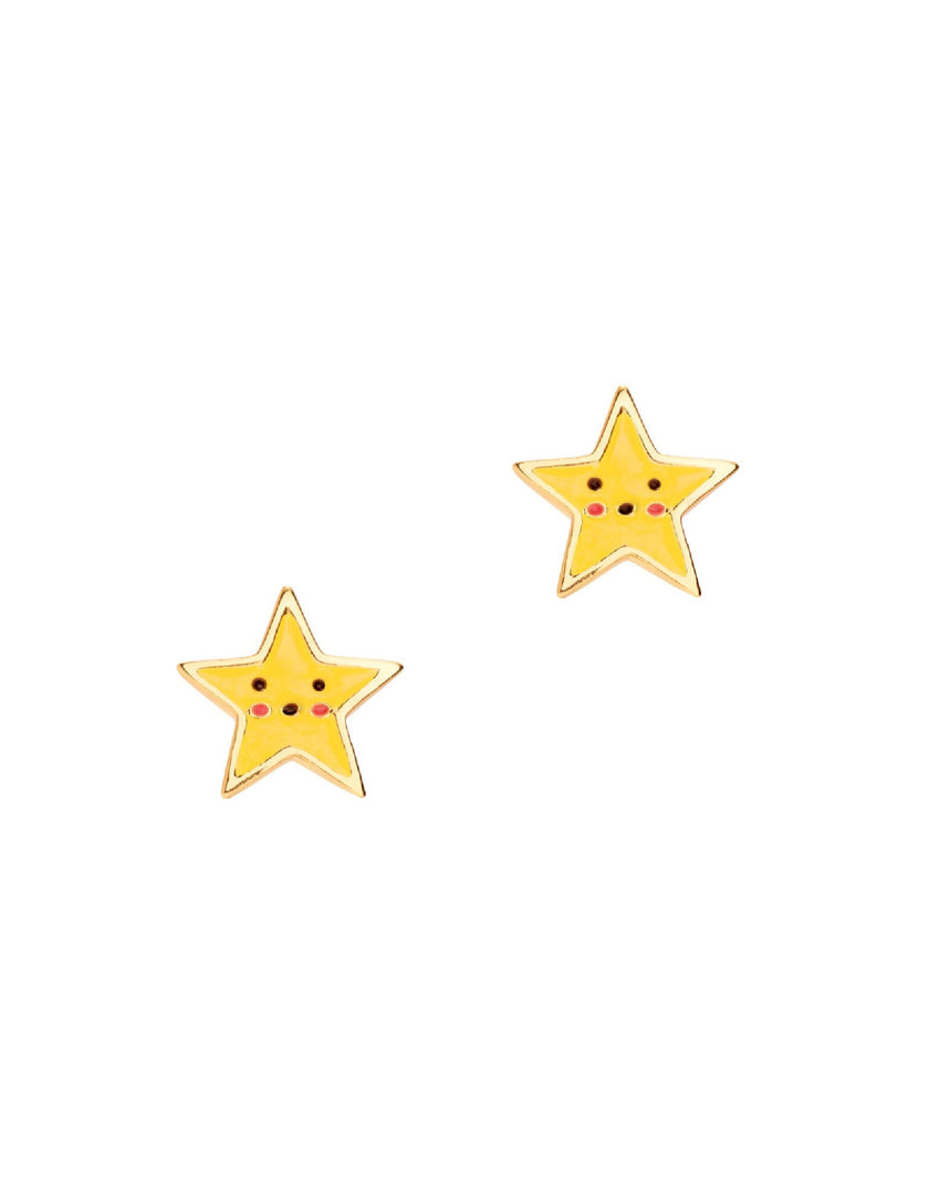 Enamel Stud Earrings - Shining Star - Girl Nation