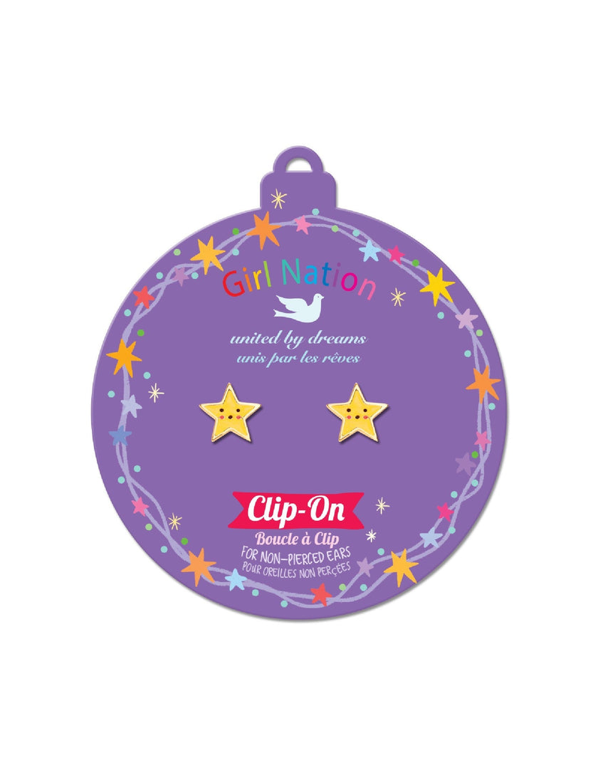 Enamel Clip-on Earrings - Shining Star - Girl Nation