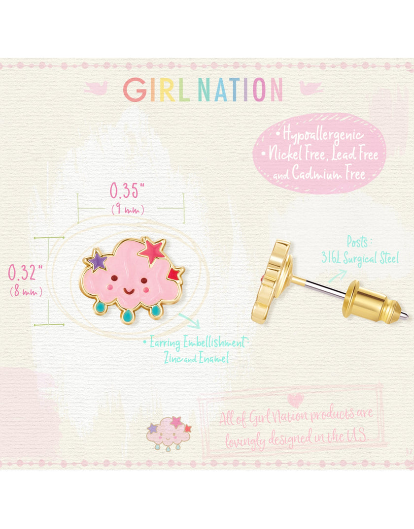 Enamel Stud Earrings - Weather Forecast - Girl Nation